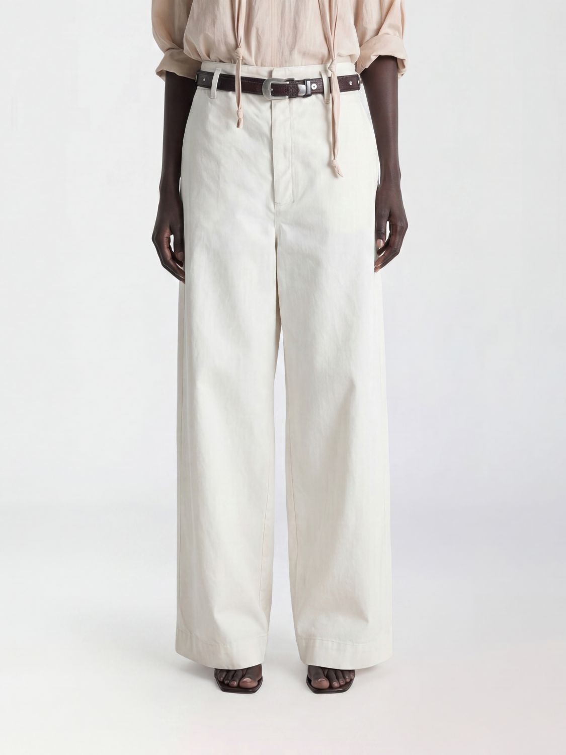 LEMAIRE Pants Woman color White