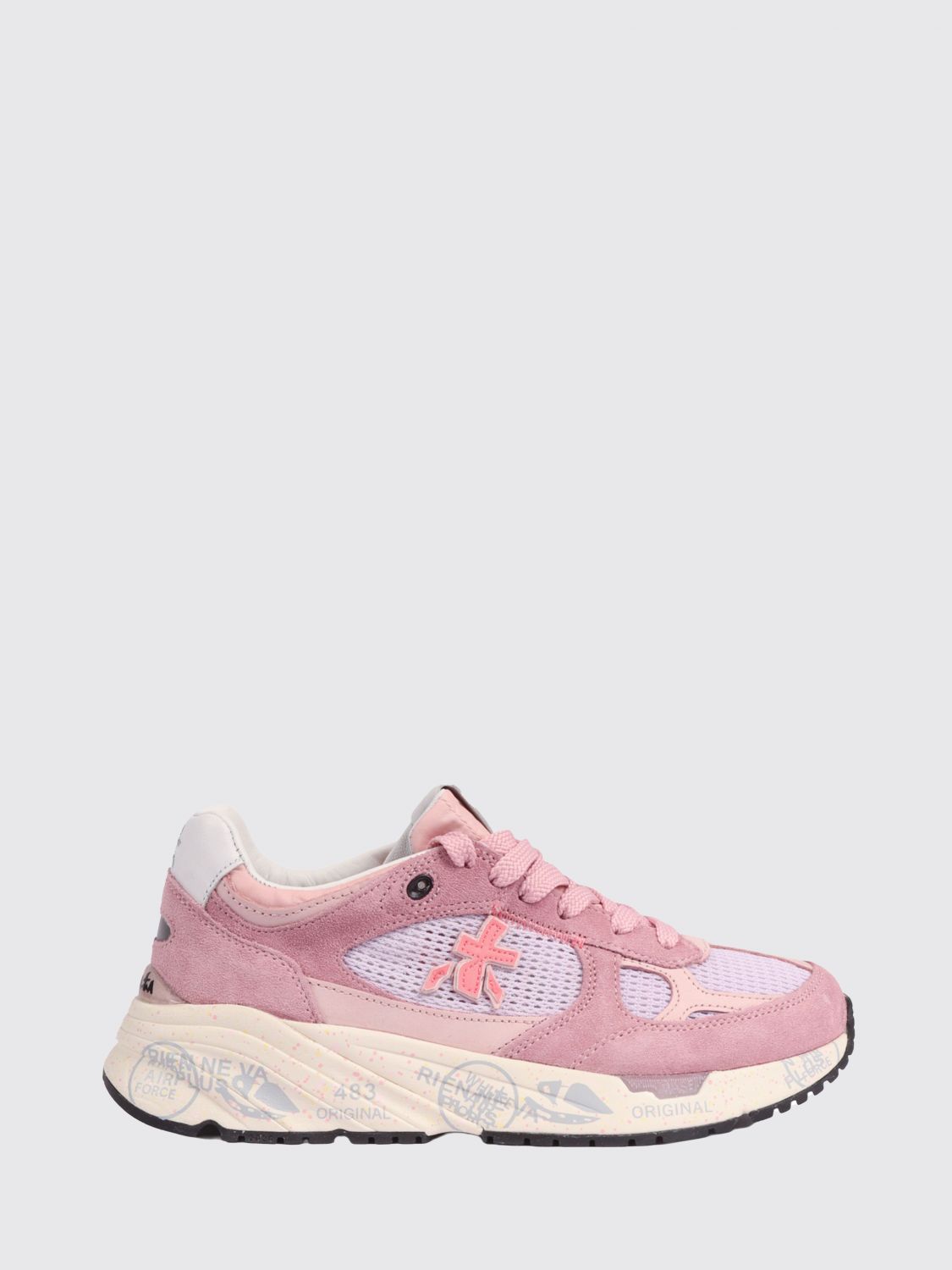 Premiata Mased Laminated Leather and Nylon Sneakers