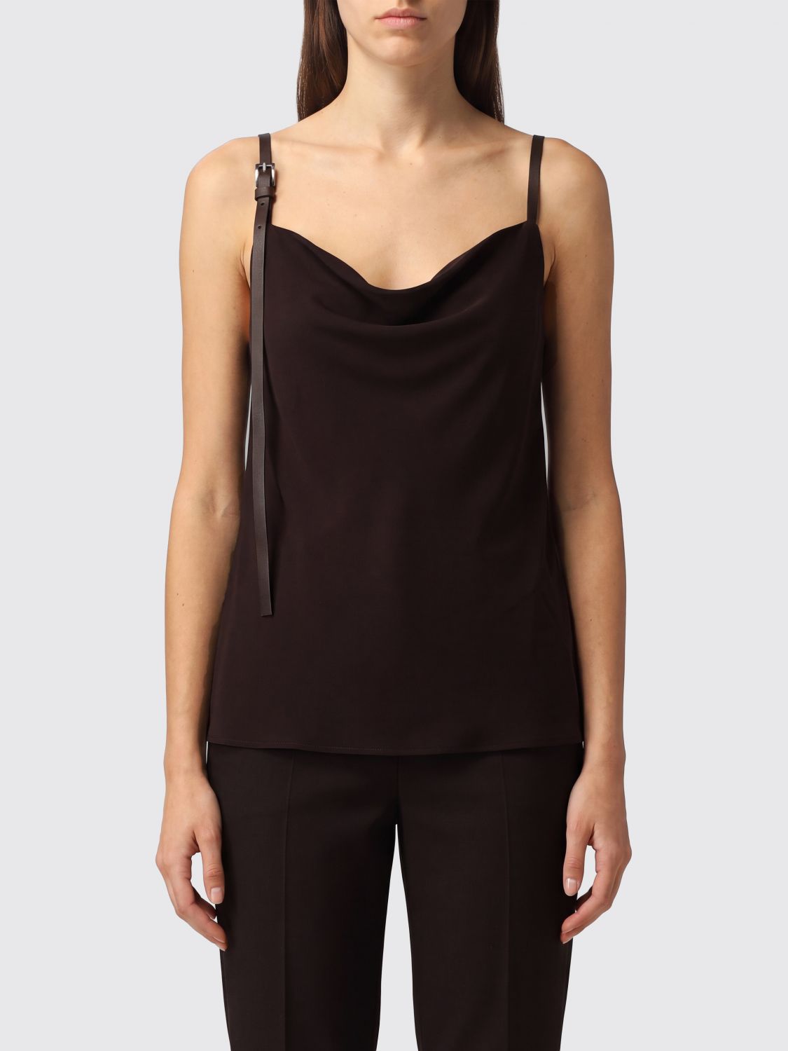 SEMICOUTURE Top Kayly con fibbia