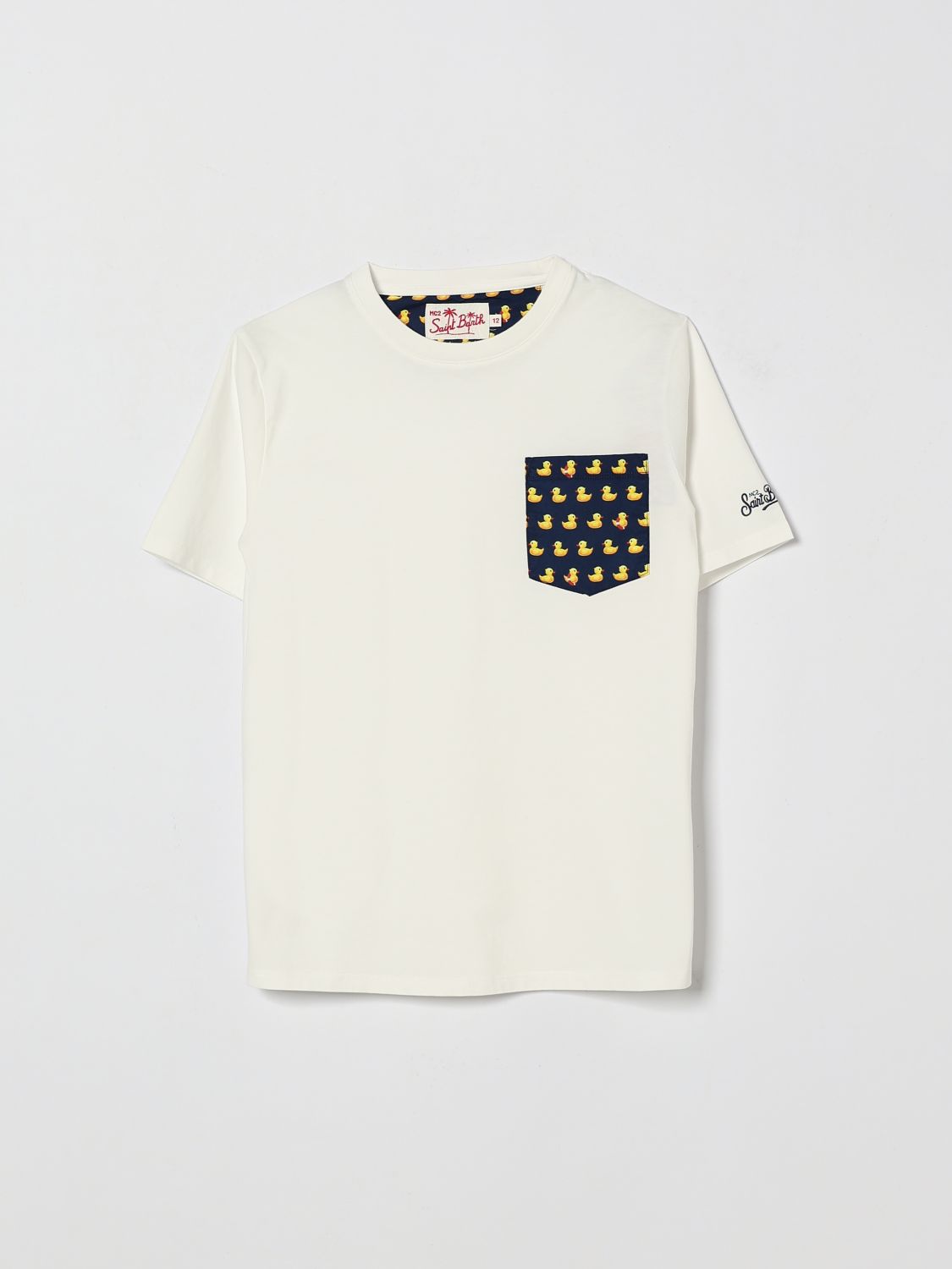 MC2 SAINT BARTH Baumwoll-T-Shirt mit bedrucktem Patch