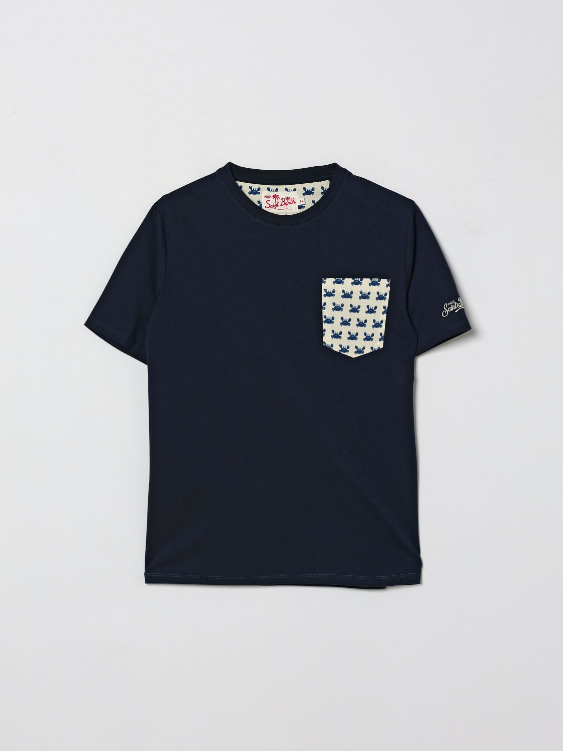 MC2 SAINT BARTH Baumwoll-T-Shirt mit bedrucktem Patch