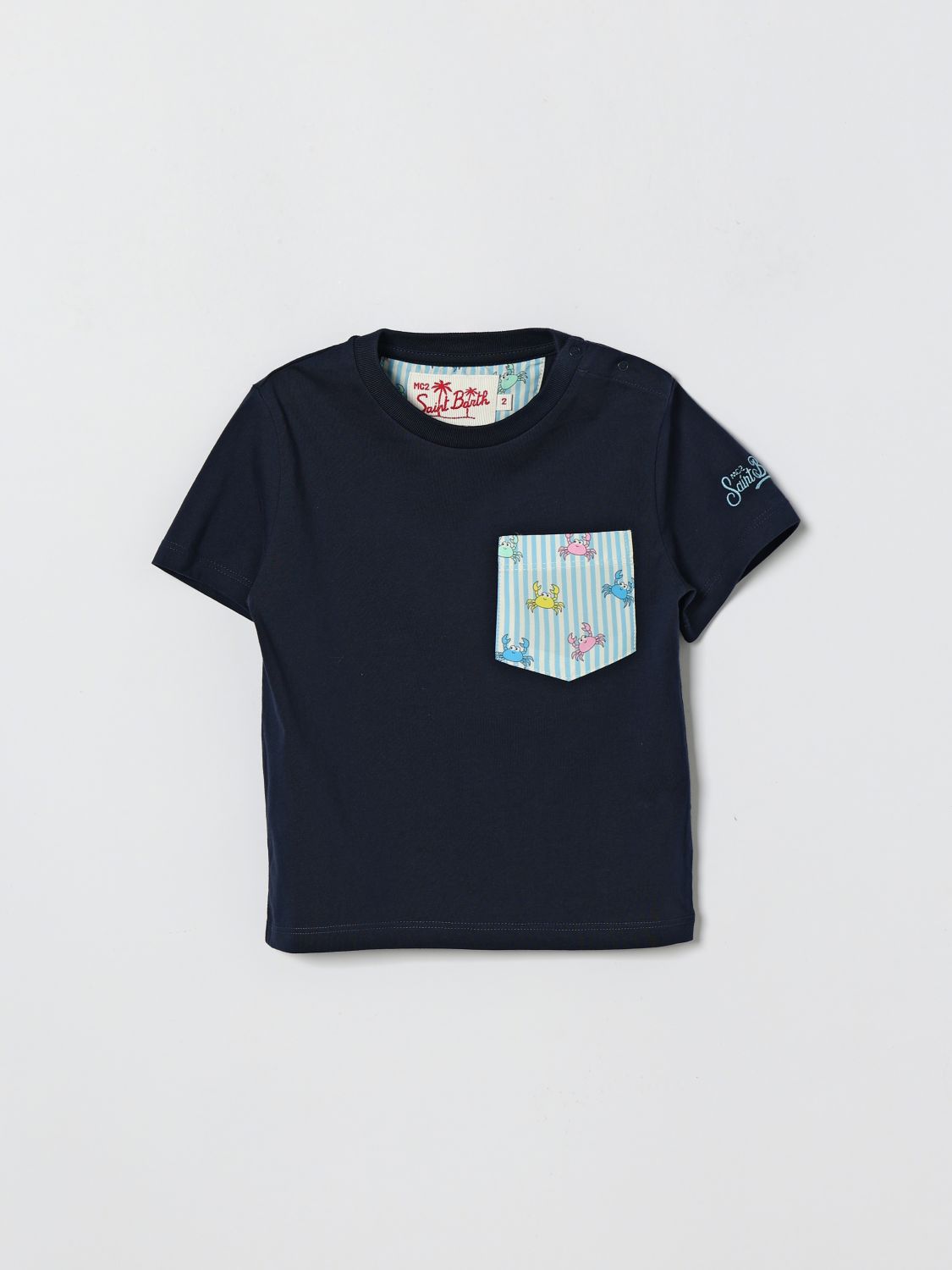 MC2 SAINT BARTH Baumwoll-T-Shirt mit bedrucktem Patch
