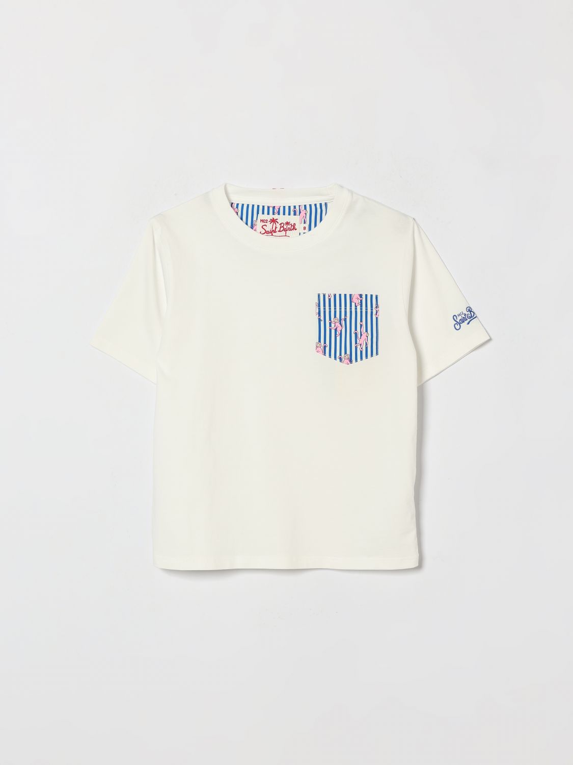 MC2 SAINT BARTH Baumwoll-T-Shirt mit bedrucktem Patch