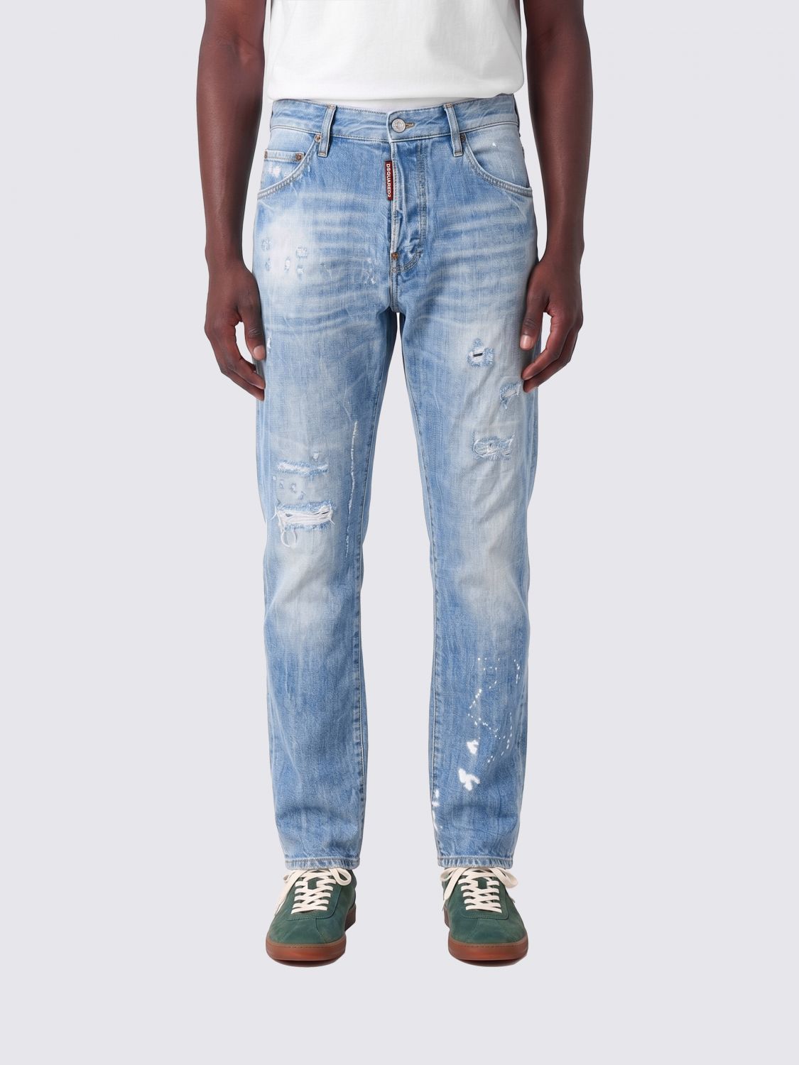 DSQUARED2 Distressed Denim Slim Fit Jeans