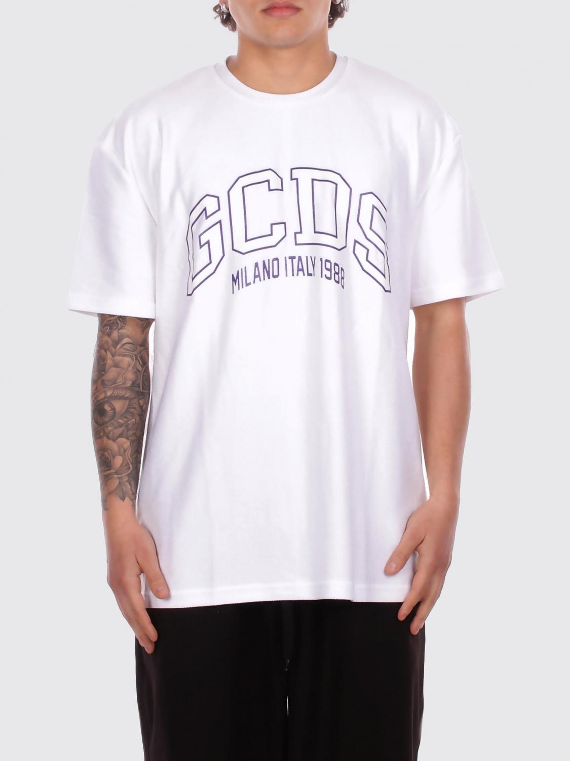 GCDS Relaxed Baumwoll T-Shirt mit Logo