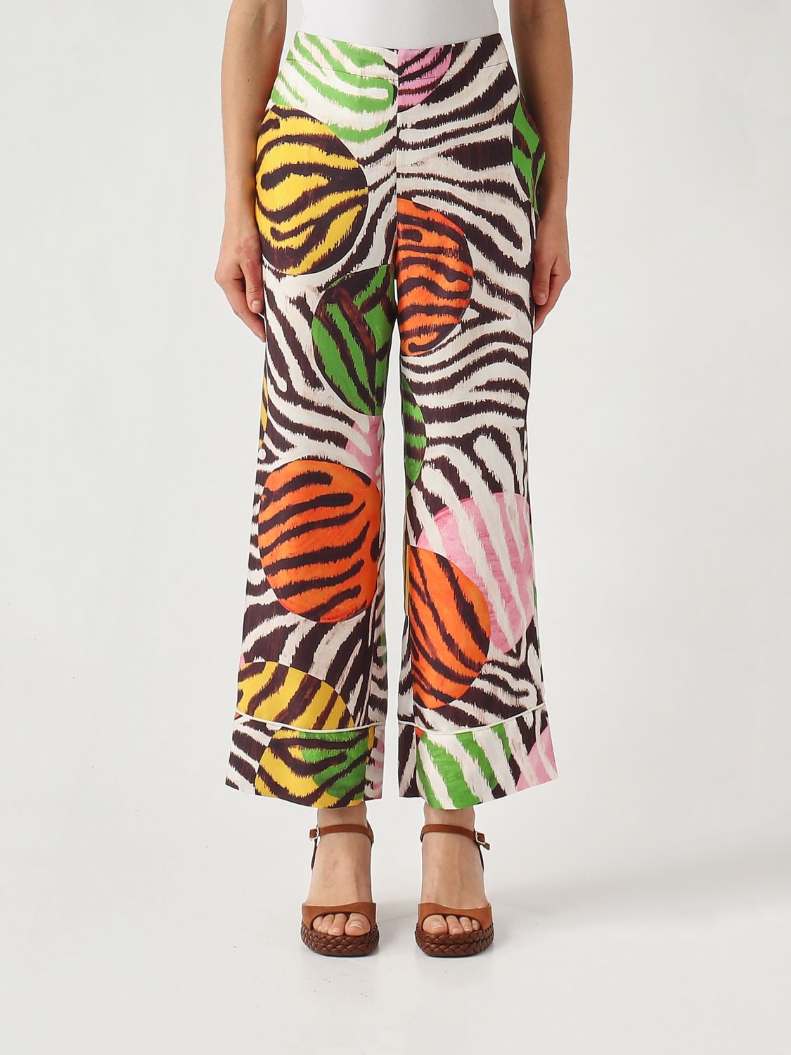 Maliparmi Printed Silk Trousers