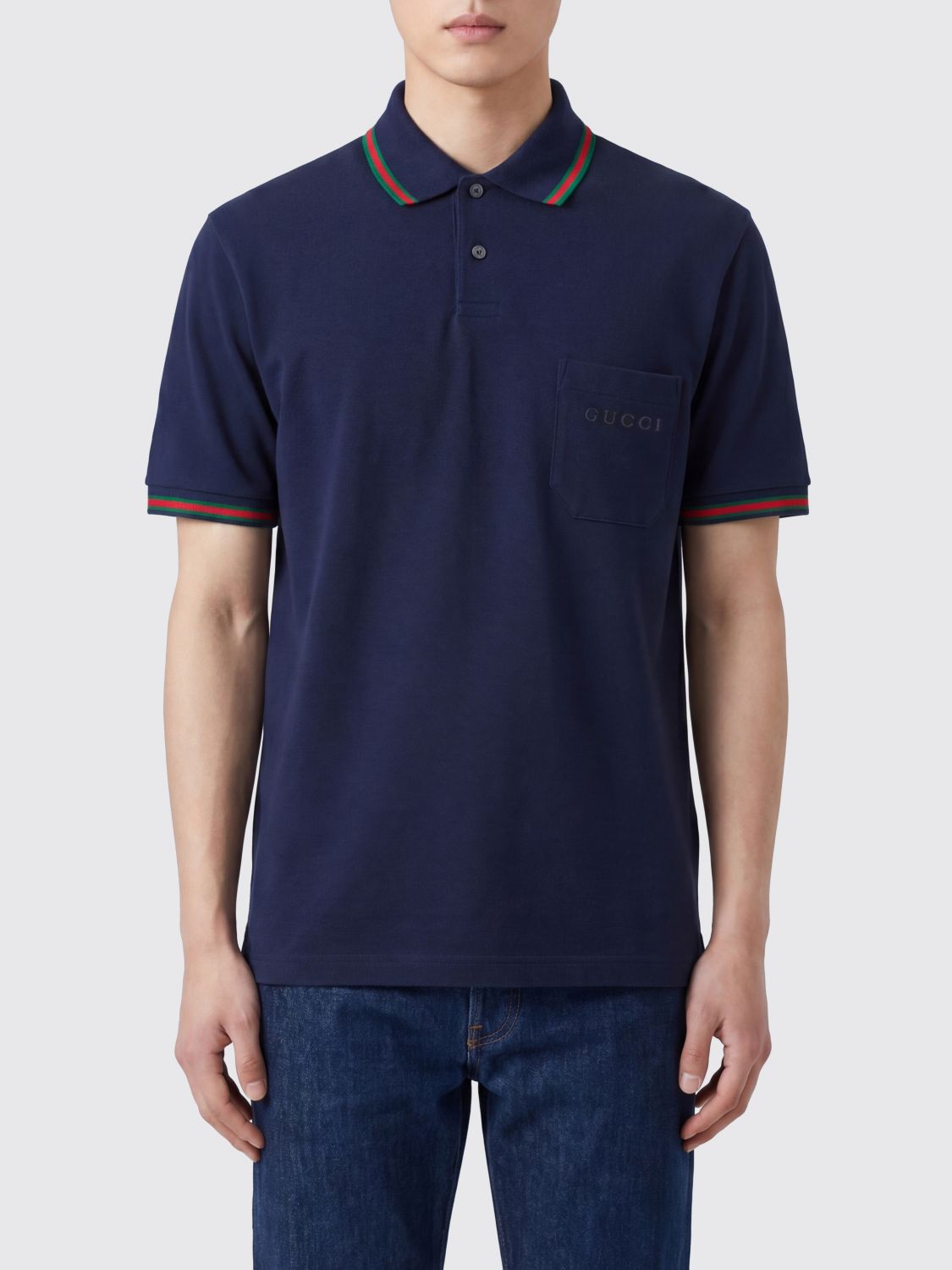 GUCCI Polo in cotone Web