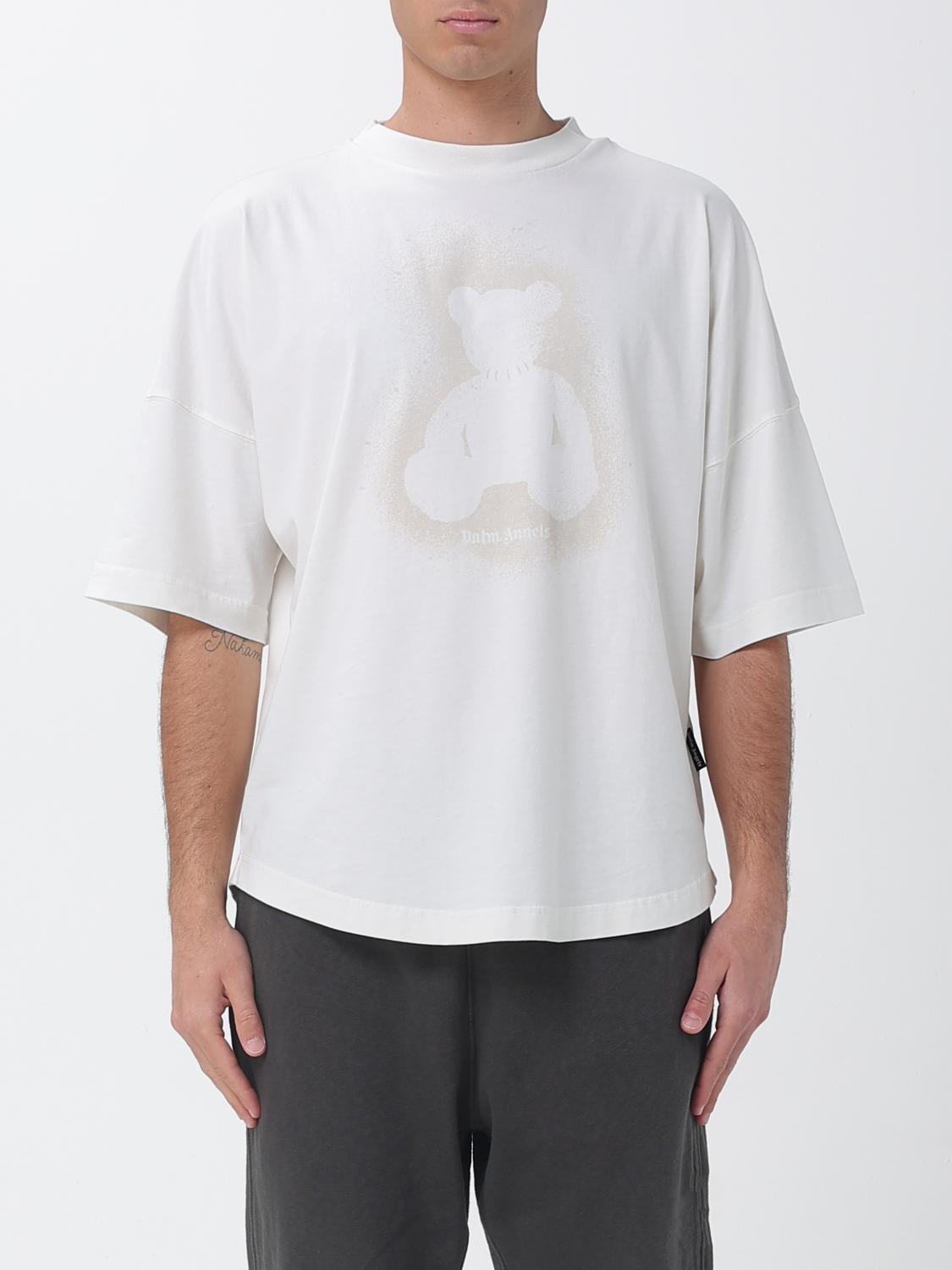 PALM ANGELS Cotton T-Shirt with Logo　PALM ANGELS ロゴ入りコットン Tシャツ PALM
