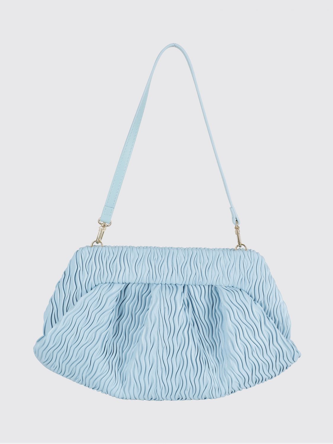 THEMOIRÈ Clutch Bios in pelle vegana arricciata
