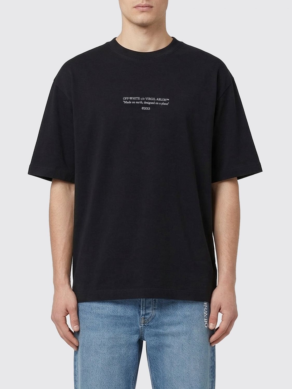 Off-White T-shirt in cotone con slogan