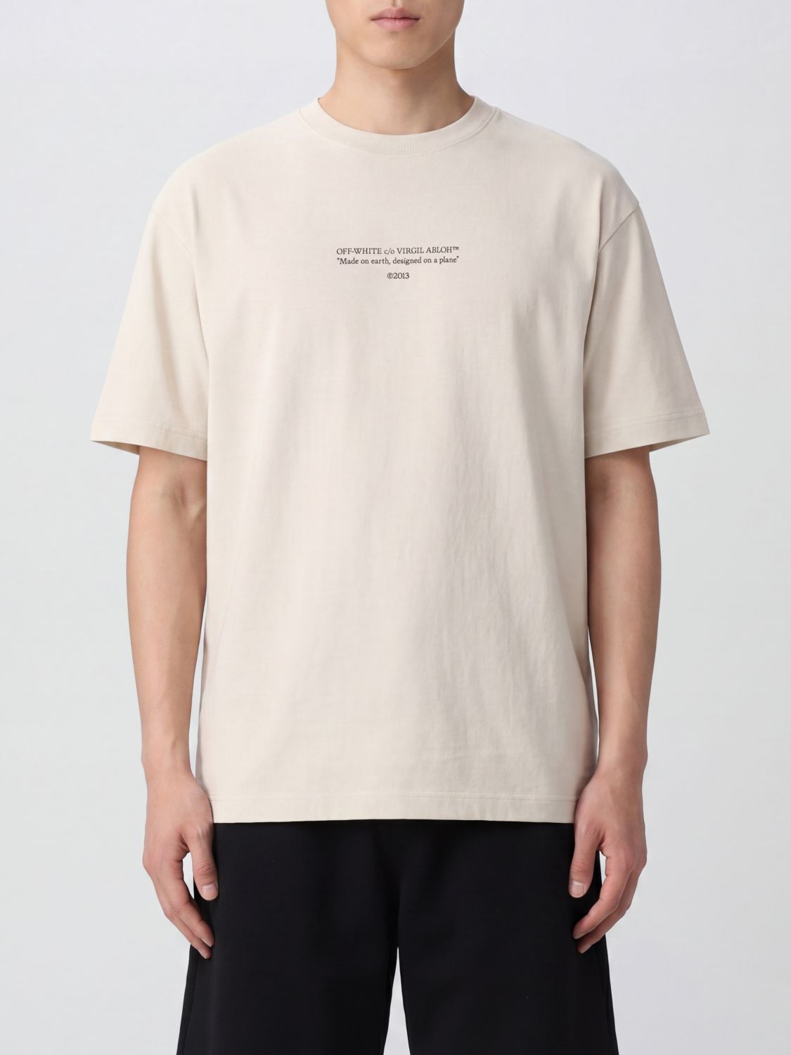 Off-White T-shirt in cotone con slogan