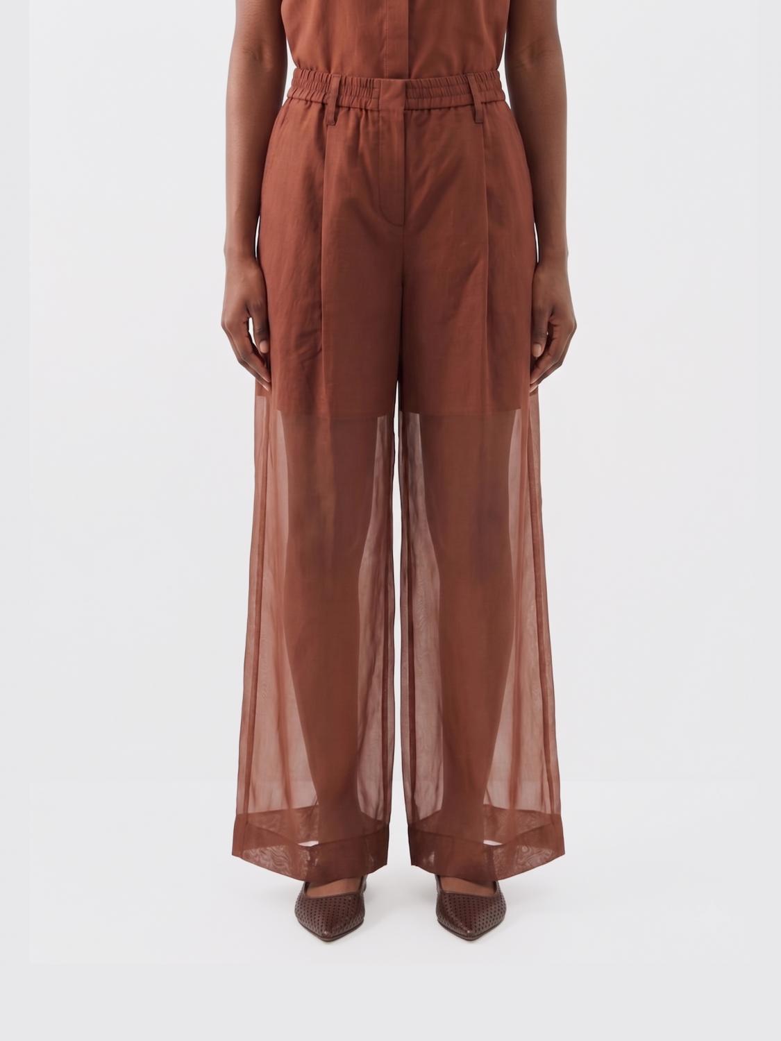 BRUNELLO CUCINELLI Wide-Leg Cotton Trousers