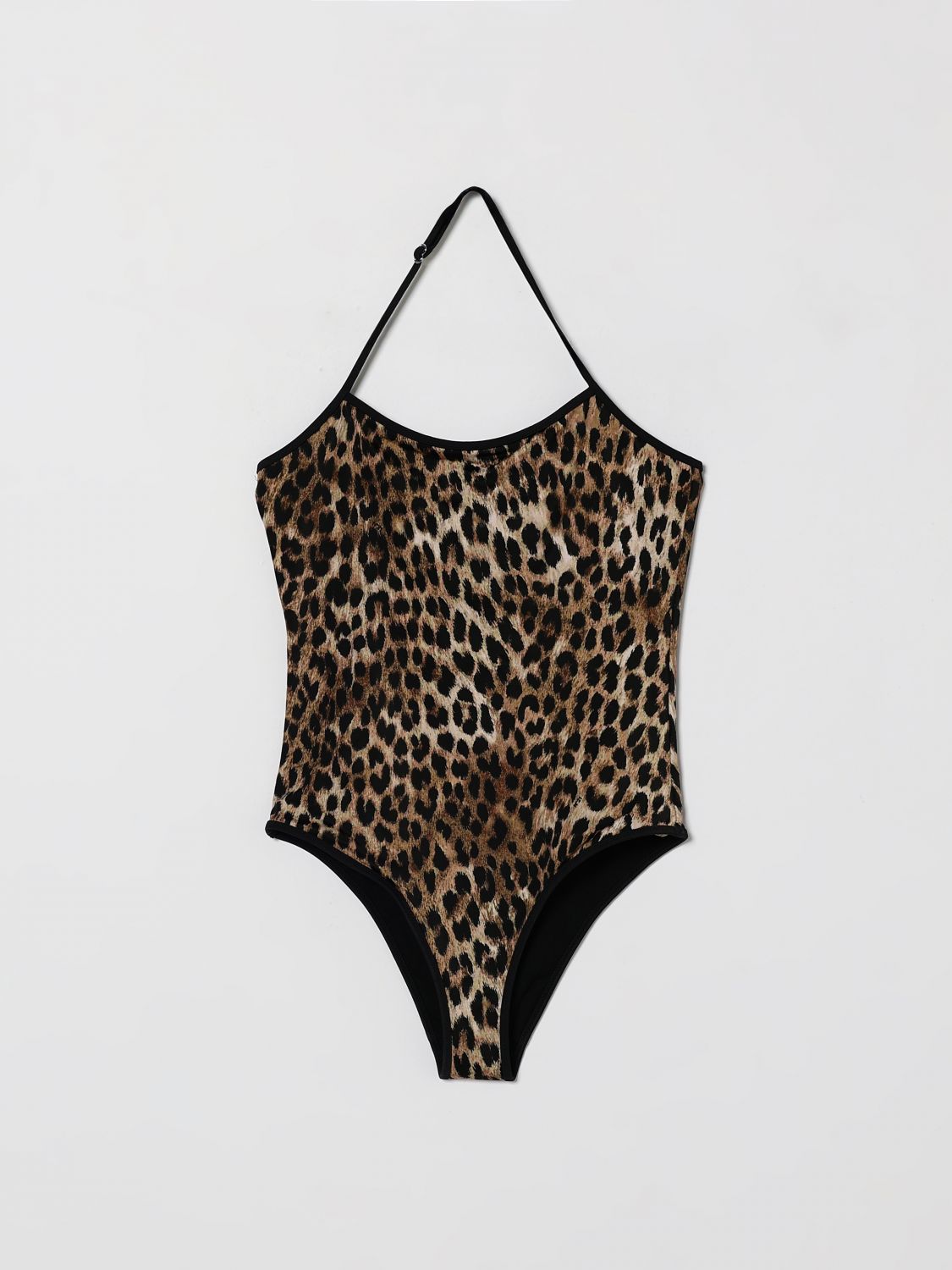 N° 21 Einteiliger Badeanzug mit Animal-Print