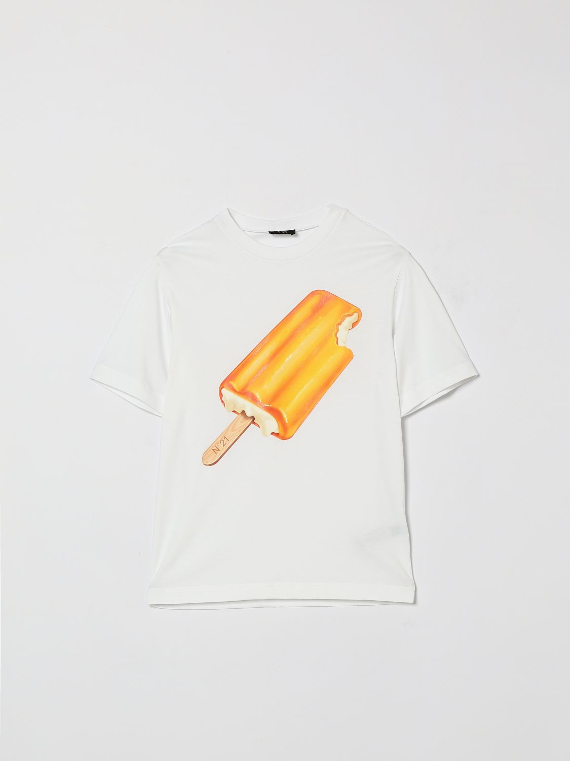 N° 21 Bedrucktes Baumwoll-T-Shirt