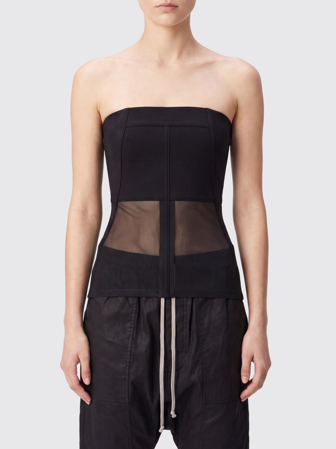 RICK OWENS Top a fascia bustier in poliammide riciclata