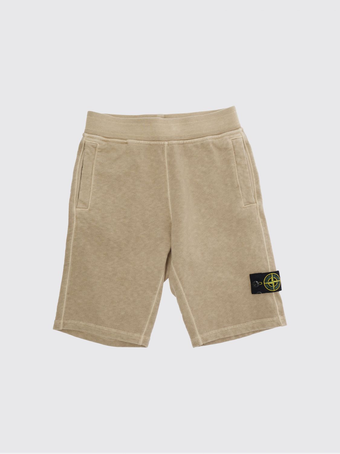 STONE ISLAND JUNIOR Pantaloncini jogging in cotone