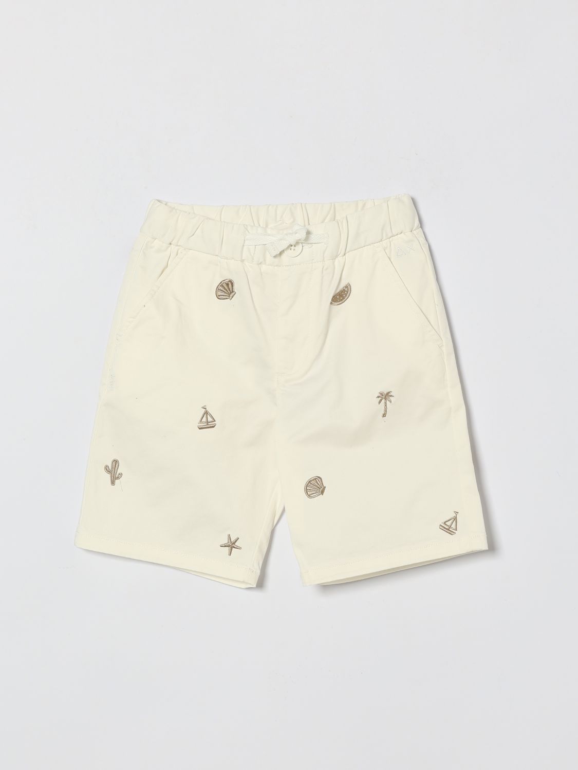 SUN68 Bestickte Baumwoll-Jogging-Shorts