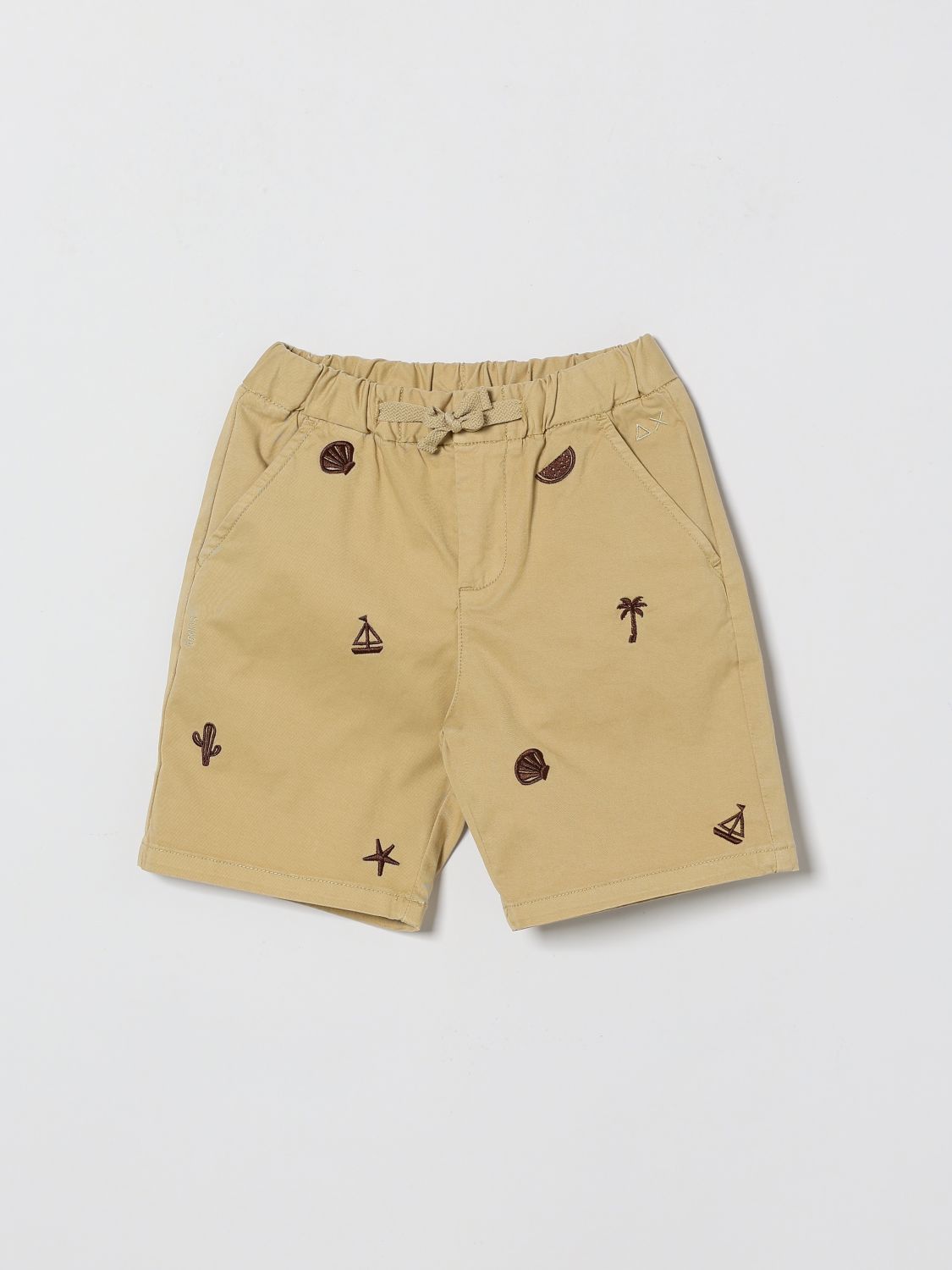 SUN68 Bestickte Baumwoll-Jogging-Shorts