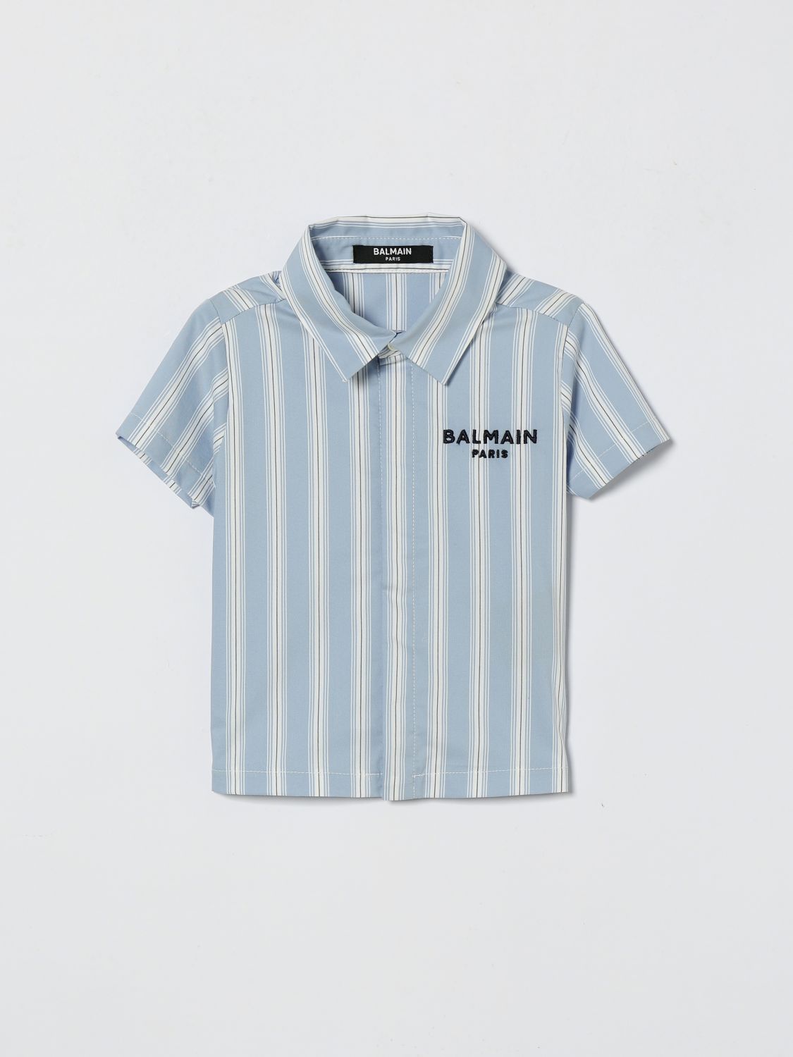BALMAIN Gestreiftes Baumwollhemd