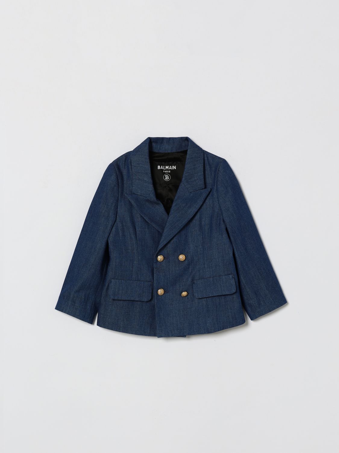 BALMAIN Zweireihiger Baumwollblazer