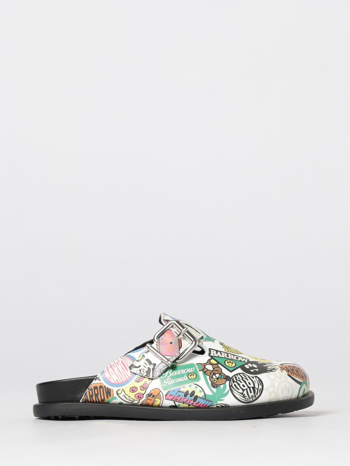 BARROW KIDS Mules aus bedrucktem Leder