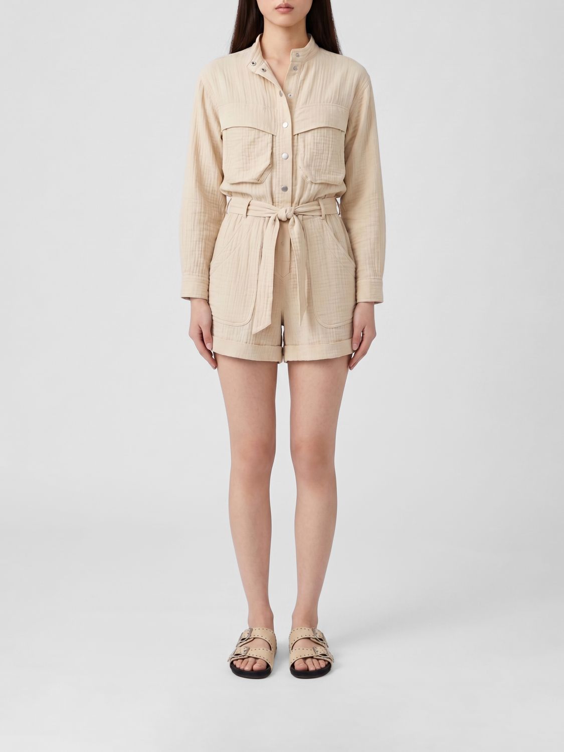 Isabel Marant ISABEL MARANT ETOILE Cotton Blend Short Jumpsuit　ISABEL MARANT ETOILE コットンブレンド ショートジャンプスーツ