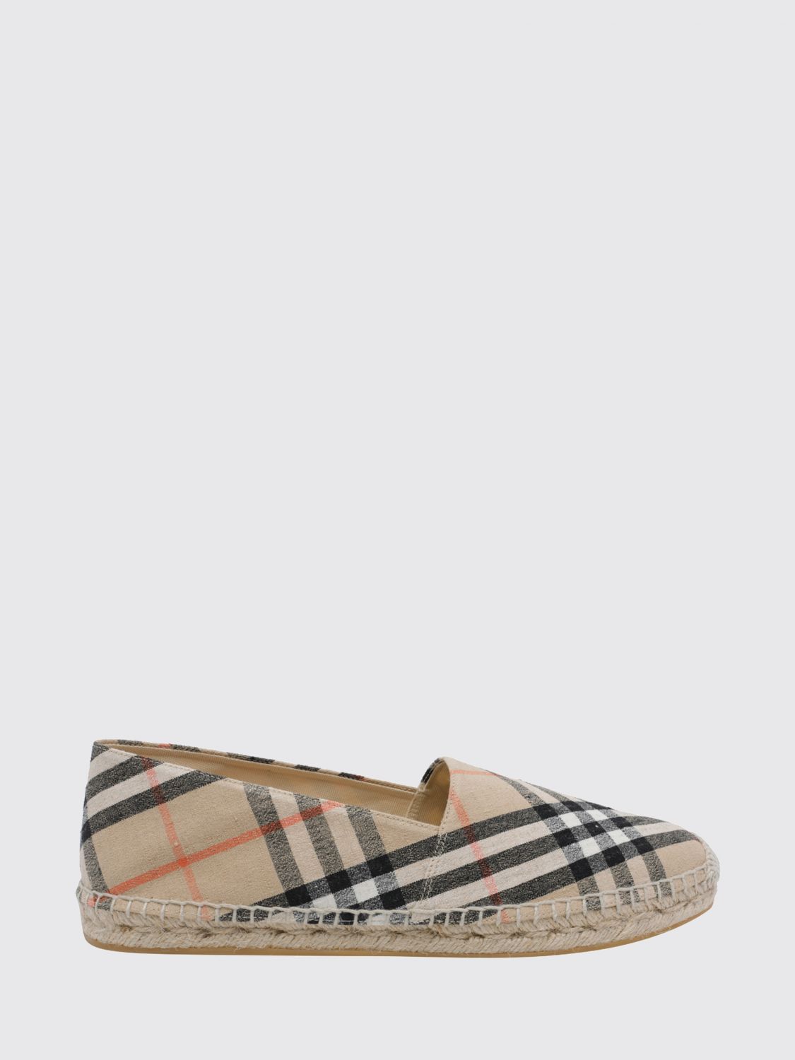 Burberry BURBERRY Mews Linen Blend Espadrilles with Vintage Check Print　BURBERRY Mews リネンブレンド エスパドリーユ ヴィンテージチェックプリント