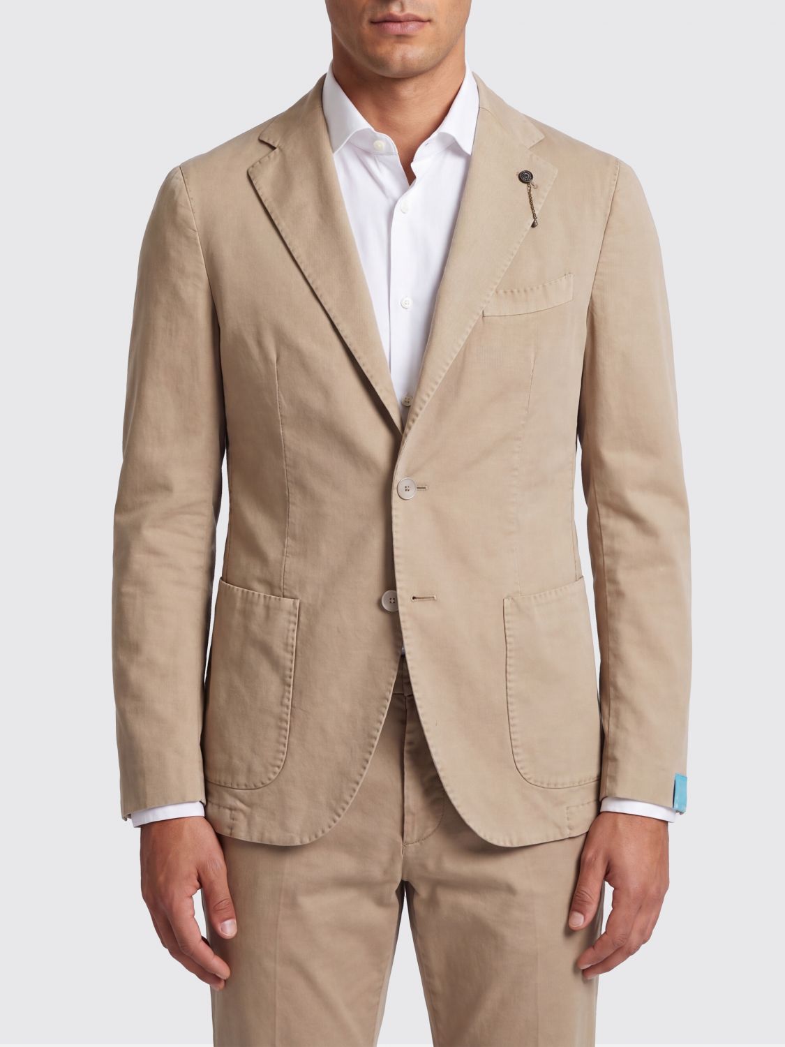 Santaniello Single-Breasted Cotton Blazer