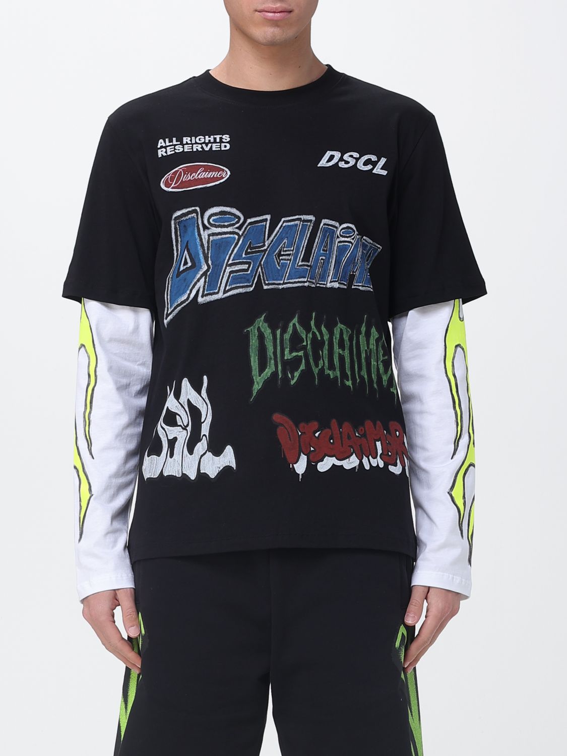 DISCLAIMER Baumwoll-T-Shirt mit Logo