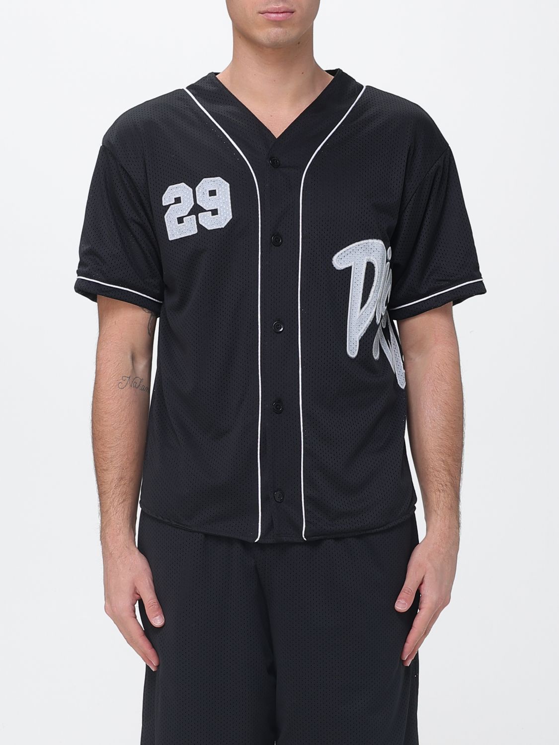 Disclaimer Mesh Shirt with Logo