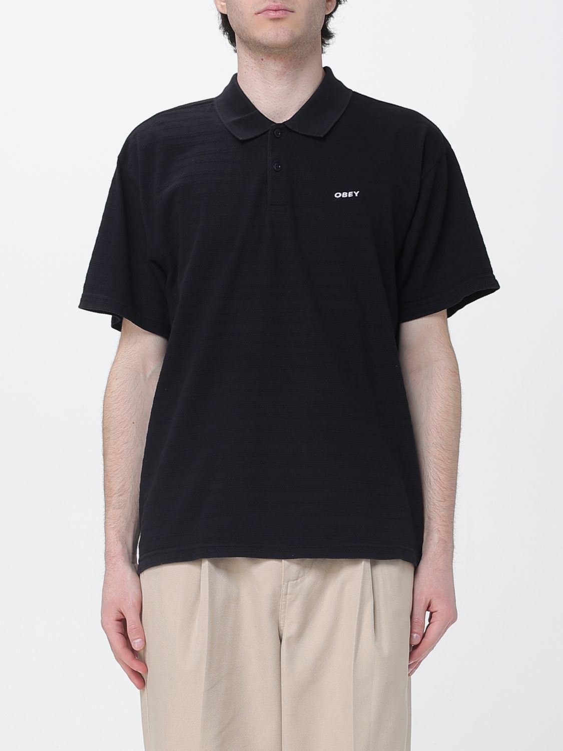 Obey Cotton Polo Shirt with Logo