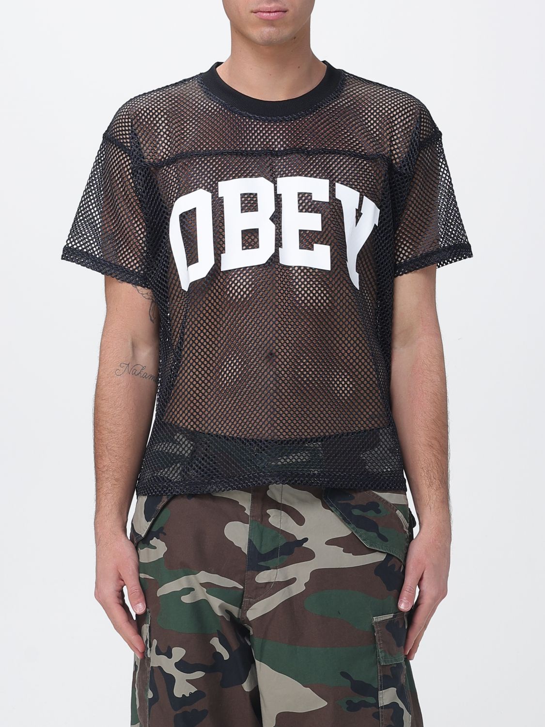 OBEY Mesh-T-Shirt mit Logo
