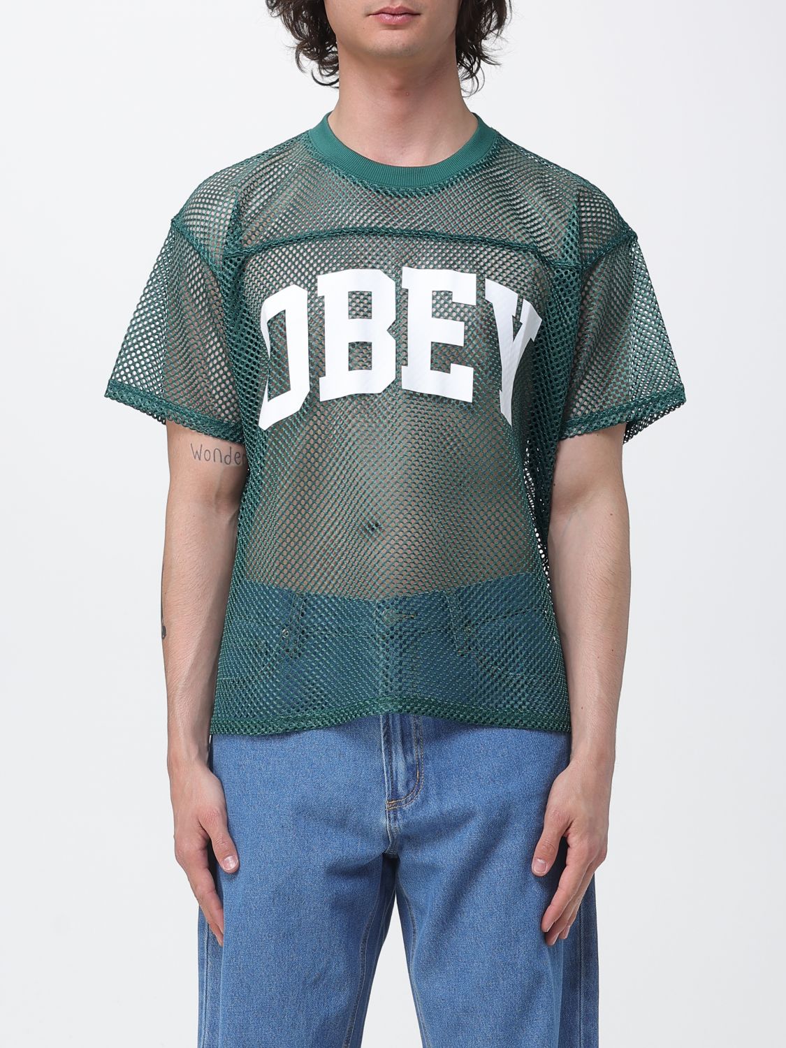 OBEY Mesh-T-Shirt mit Logo