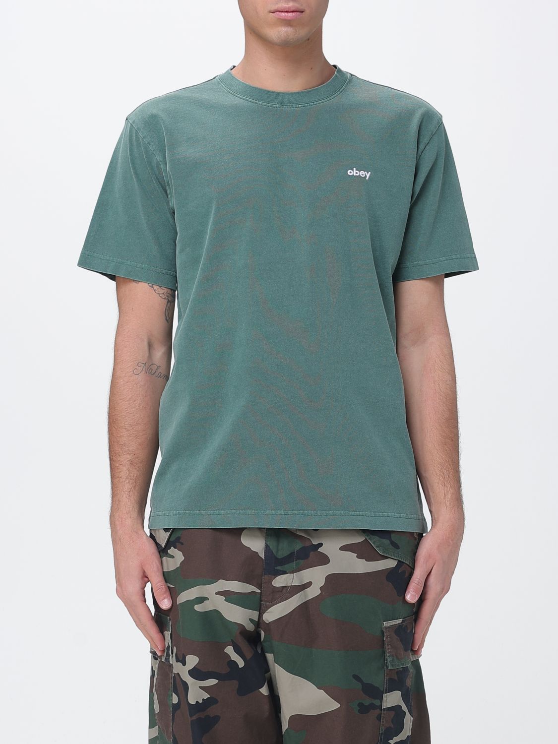 OBEY Baumwoll-T-Shirt mit Logo