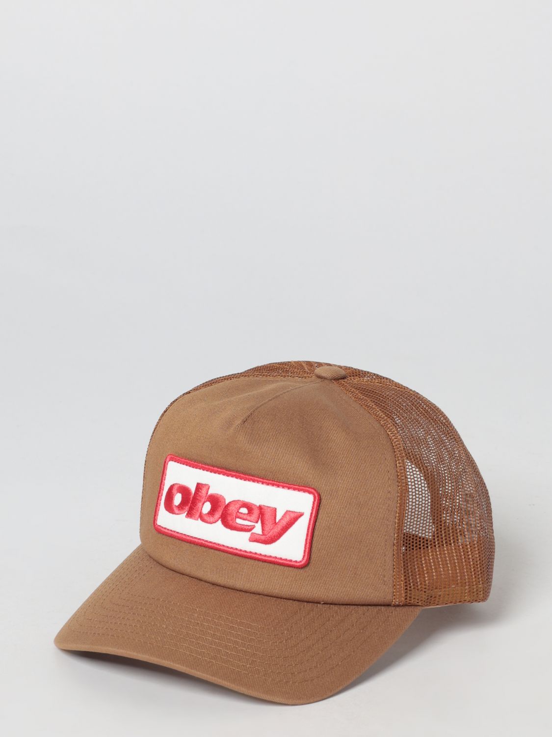 OBEY Cotton and Mesh Nylon Hat with Logo