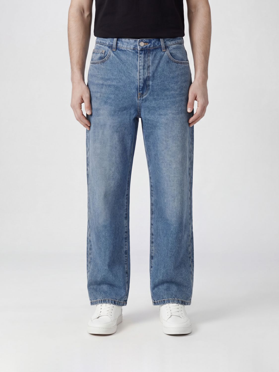 DUNST Jeans a gamba larga in denim di cotone