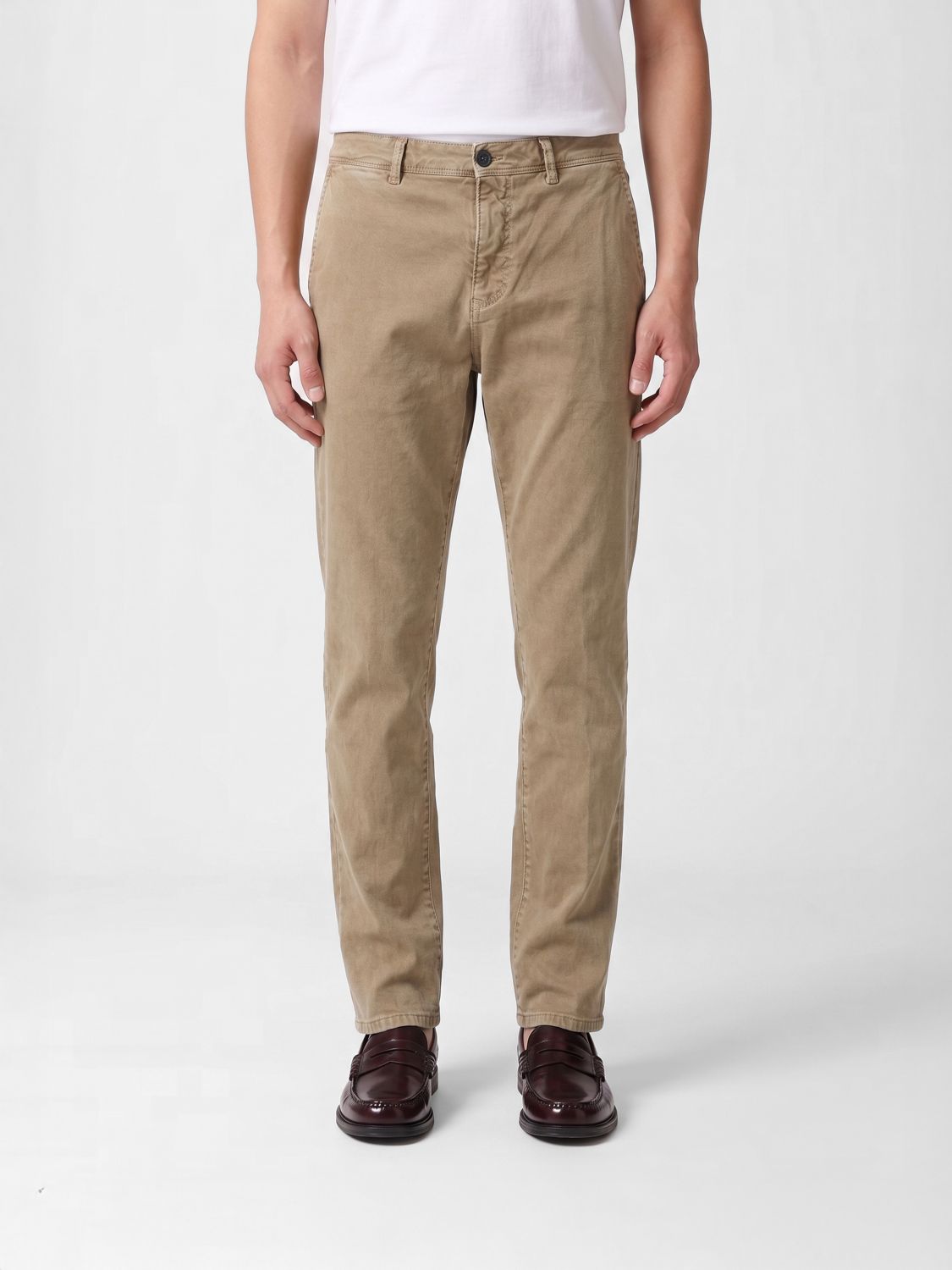 Pt Torino Stretch Cotton Chino Trousers