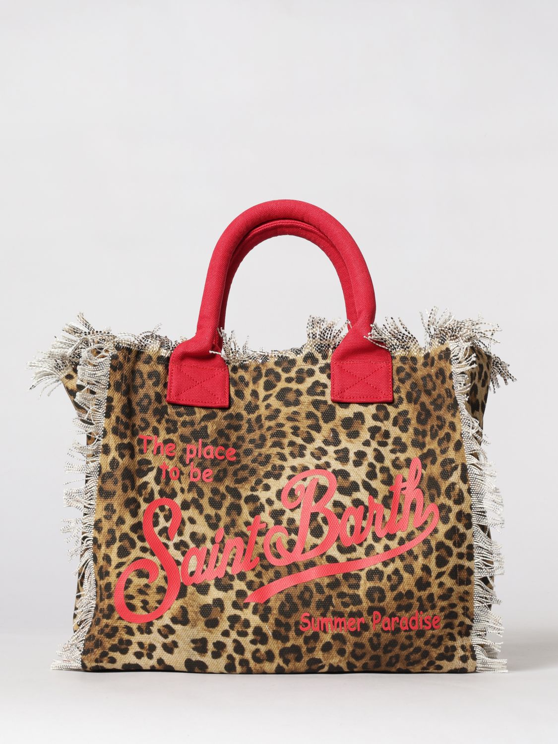 Mc2 Saint Barth Printed Cotton Vanity Bag with Logo · OS