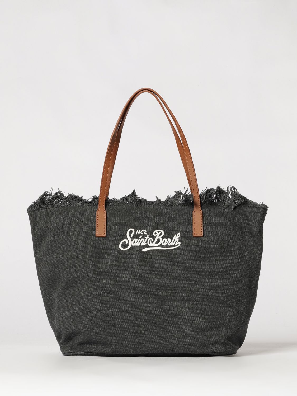 MC2 SAINT BARTH Cotton Blend Shoulder Bag with Logo MC2 SAINT BARTH Cotton Blend Shoulder Bag with Logo