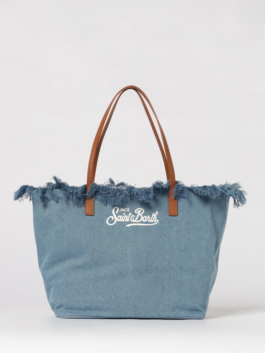 MC2 SAINT BARTH Cotton Blend Shoulder Bag with Logo MC2 SAINT BARTH Cotton Blend Shoulder Bag with Logo
