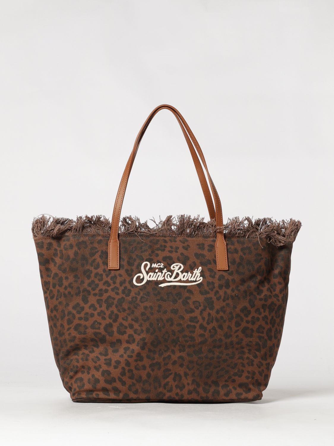 MC2 SAINT BARTH Cotton Blend Shoulder Bag with Logo MC2 SAINT BARTH Cotton Blend Shoulder Bag with Logo