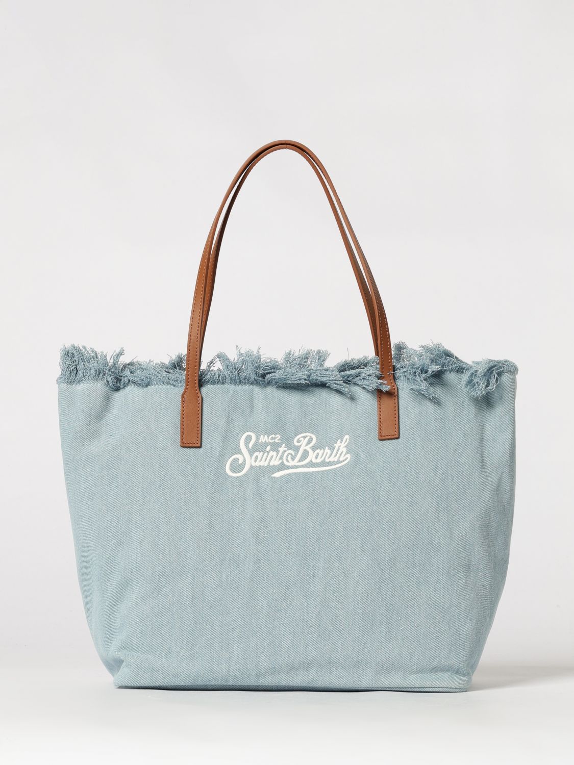 MC2 SAINT BARTH Cotton Blend Shoulder Bag with Logo MC2 SAINT BARTH Cotton Blend Shoulder Bag with Logo