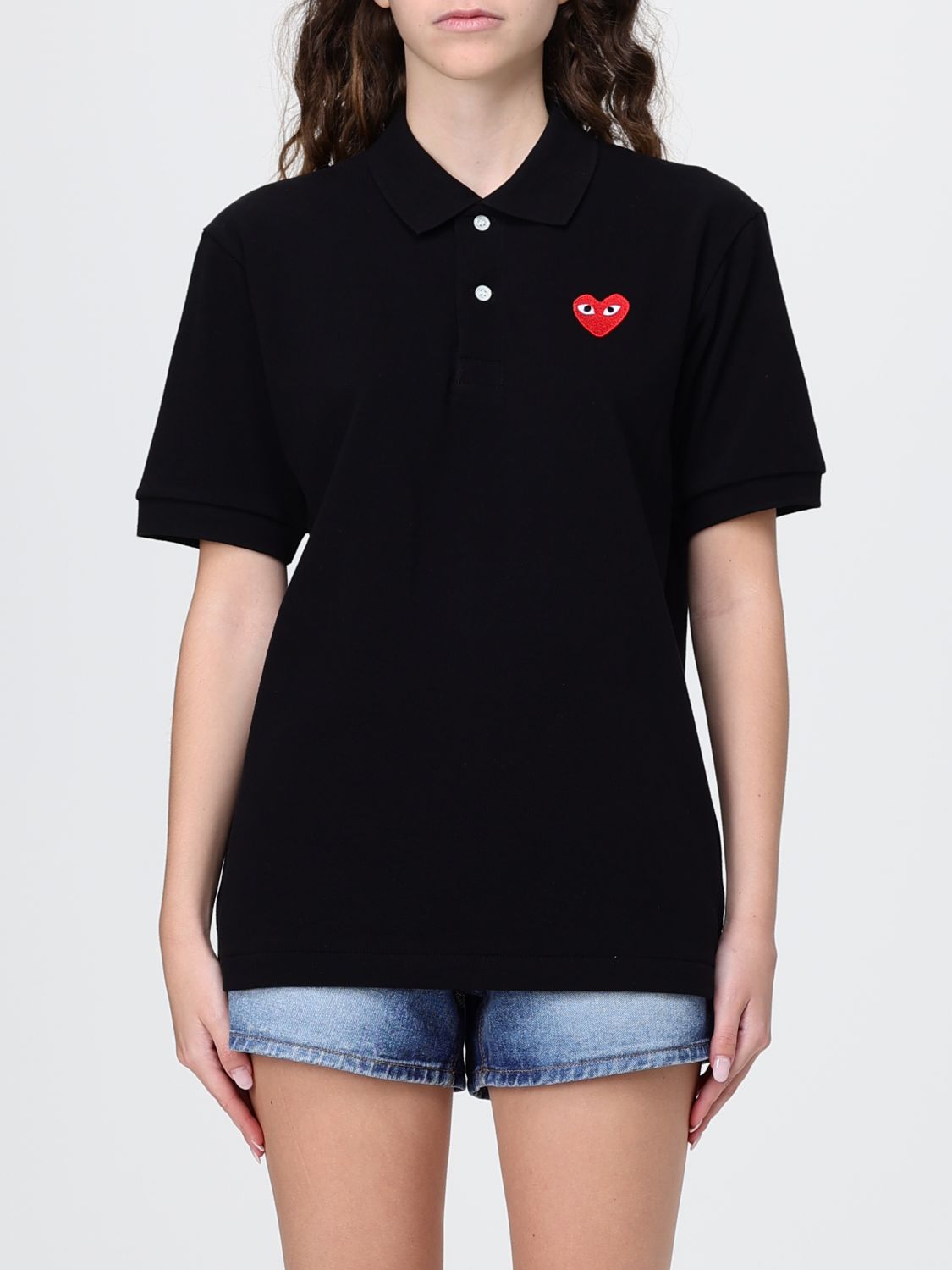 COMME DES GARÇONS Polo Shirt Woman color Black