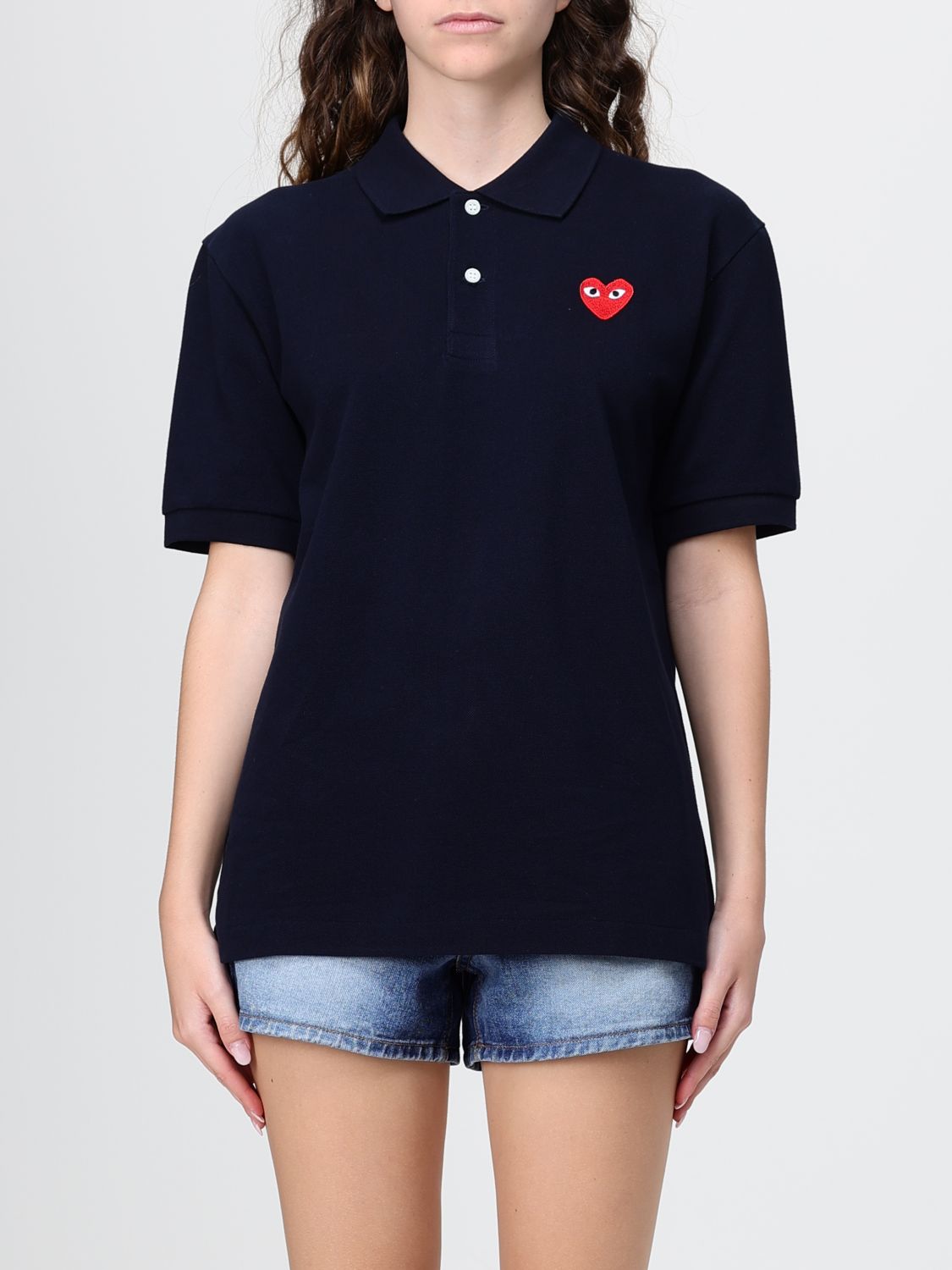COMME DES GARÇONS Polo Shirt Woman color Blue