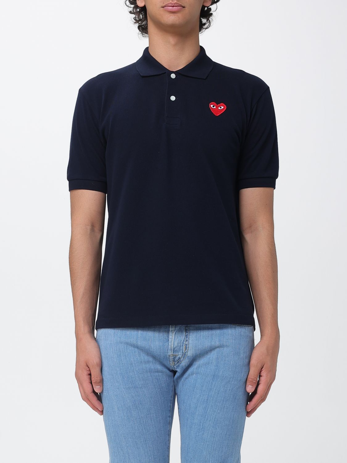 COMME DES GARÇONS Cotton Polo Shirt with Logo　COMME DES GARÇONS ロゴ入りコットンポロシャツ COMME