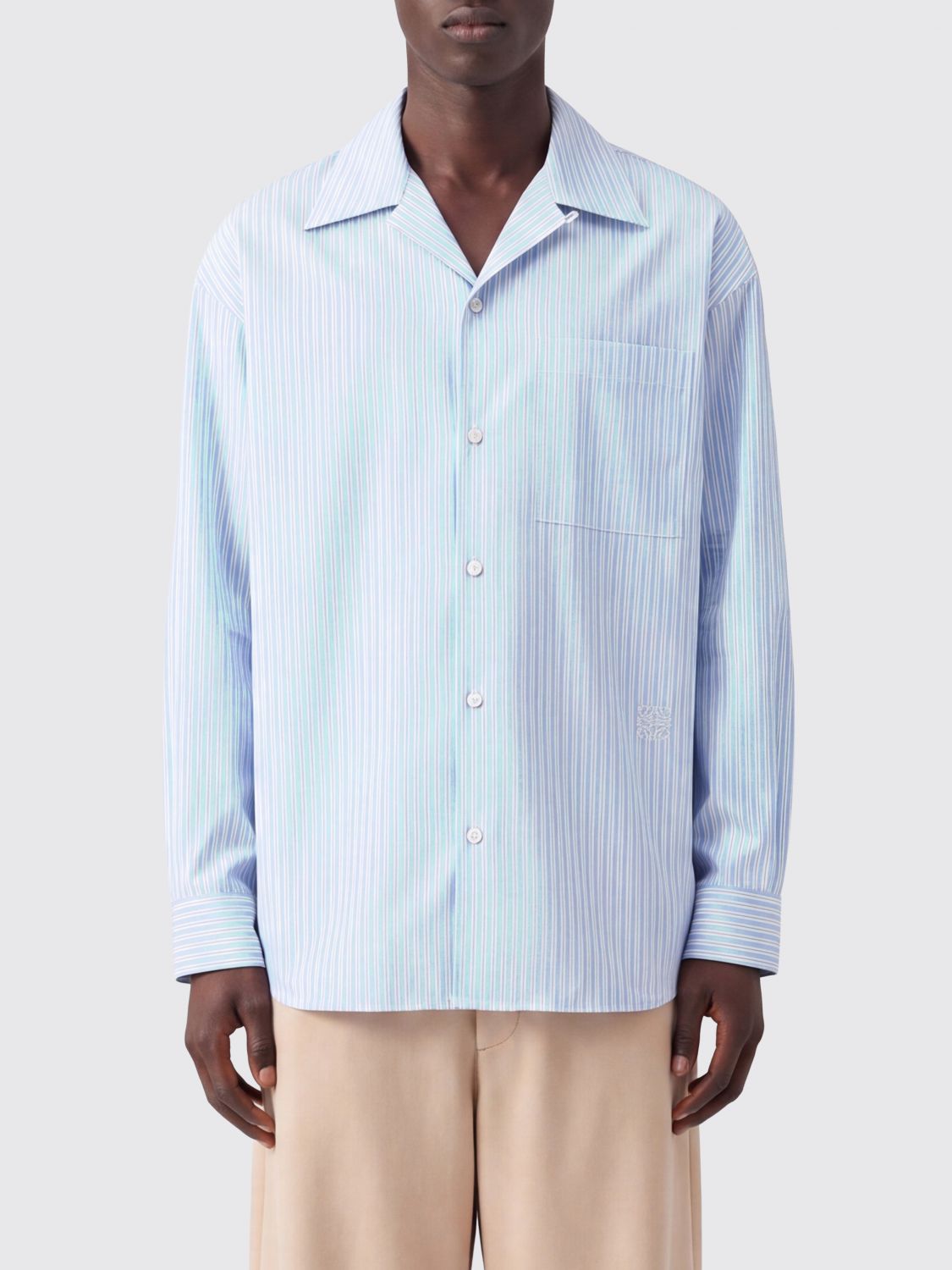 LOEWE Camicia casual in cotone a righe