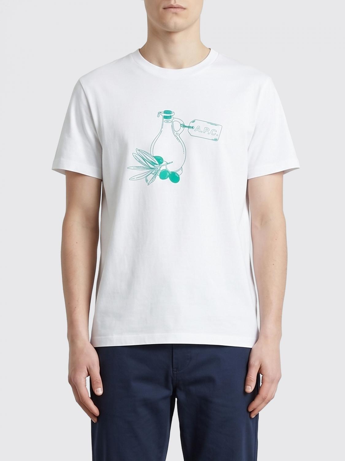 A. P.C. T-shirt in cotone stampata