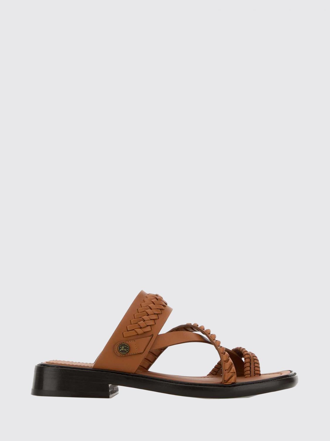 BURBERRY Heeled Sandal Woman color Brown