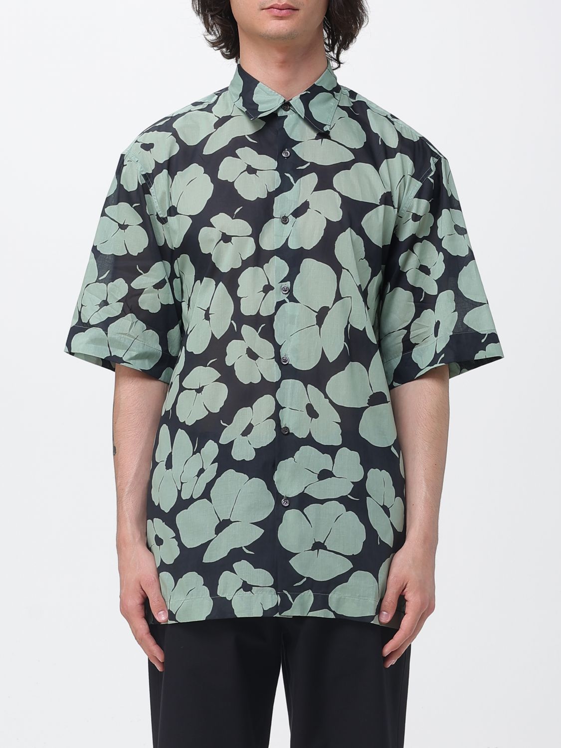 DRIES VAN NOTEN Lässiges Baumwollhemd mit Blumenprint