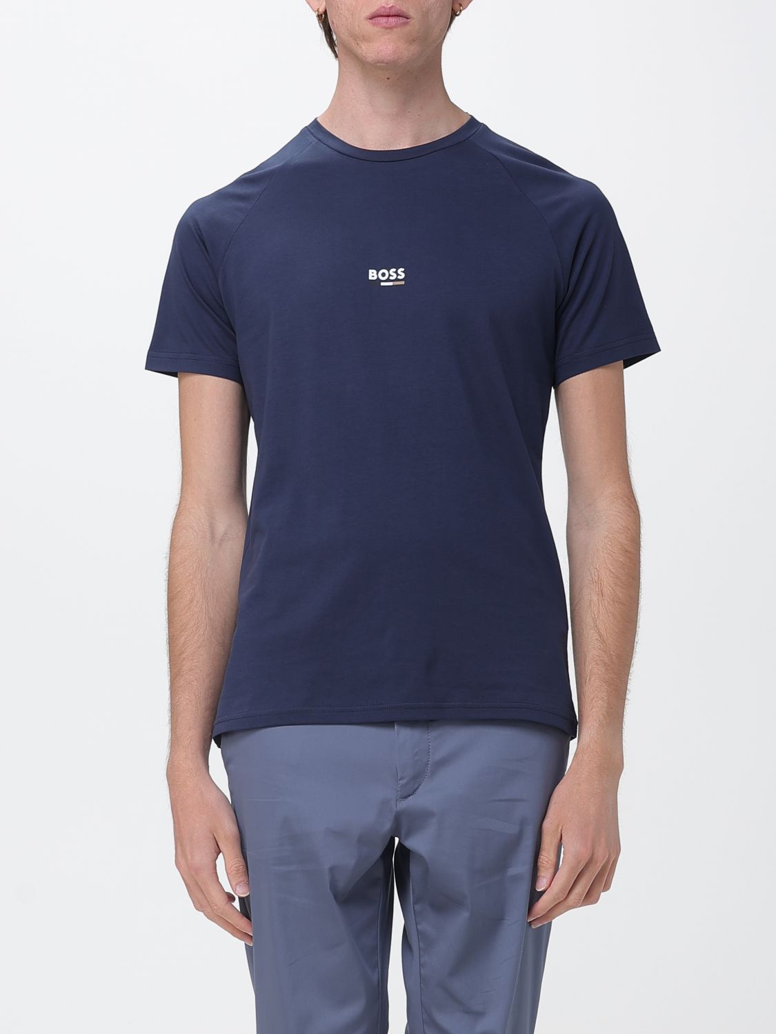 Boss Cotton T-shirt with Mini Logo · XS